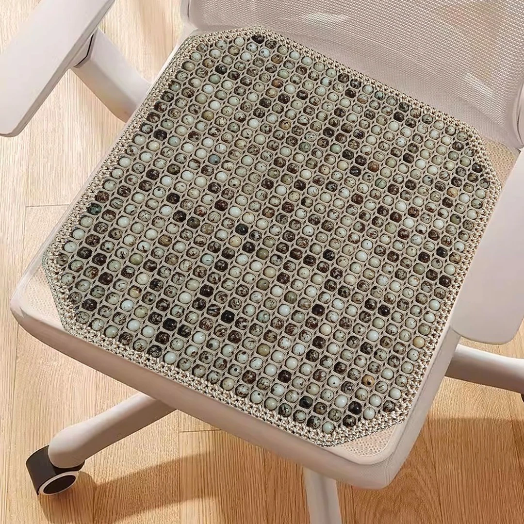 菩提子坐垫48x48厘米夏季凉垫通风茶室办公室通用木珠单片椅垫