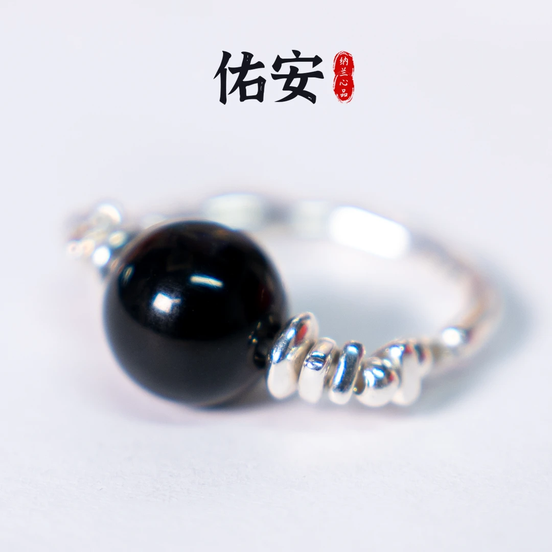 非金属布艺戒指 【佑安-戒指】设计定制款单圈绳链小众百搭J