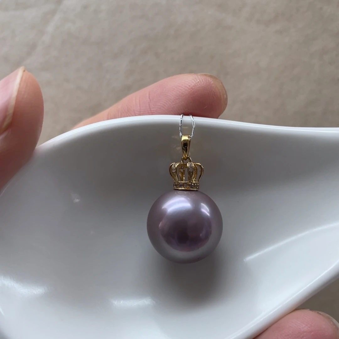 18K金镶嵌颈饰淡水珍珠13.5mm