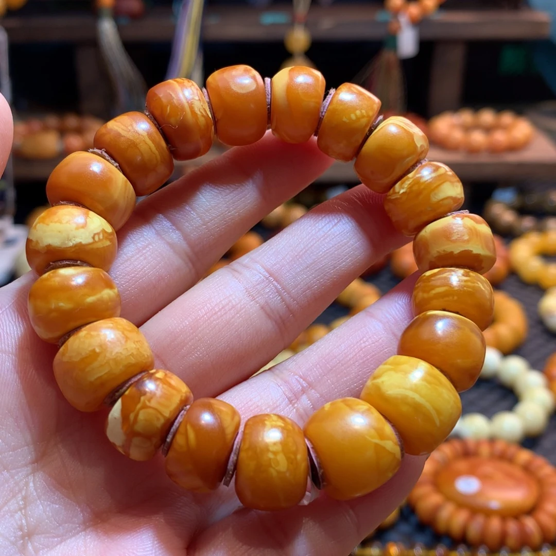 蜜蜡未镶嵌手串蜜蜡手串