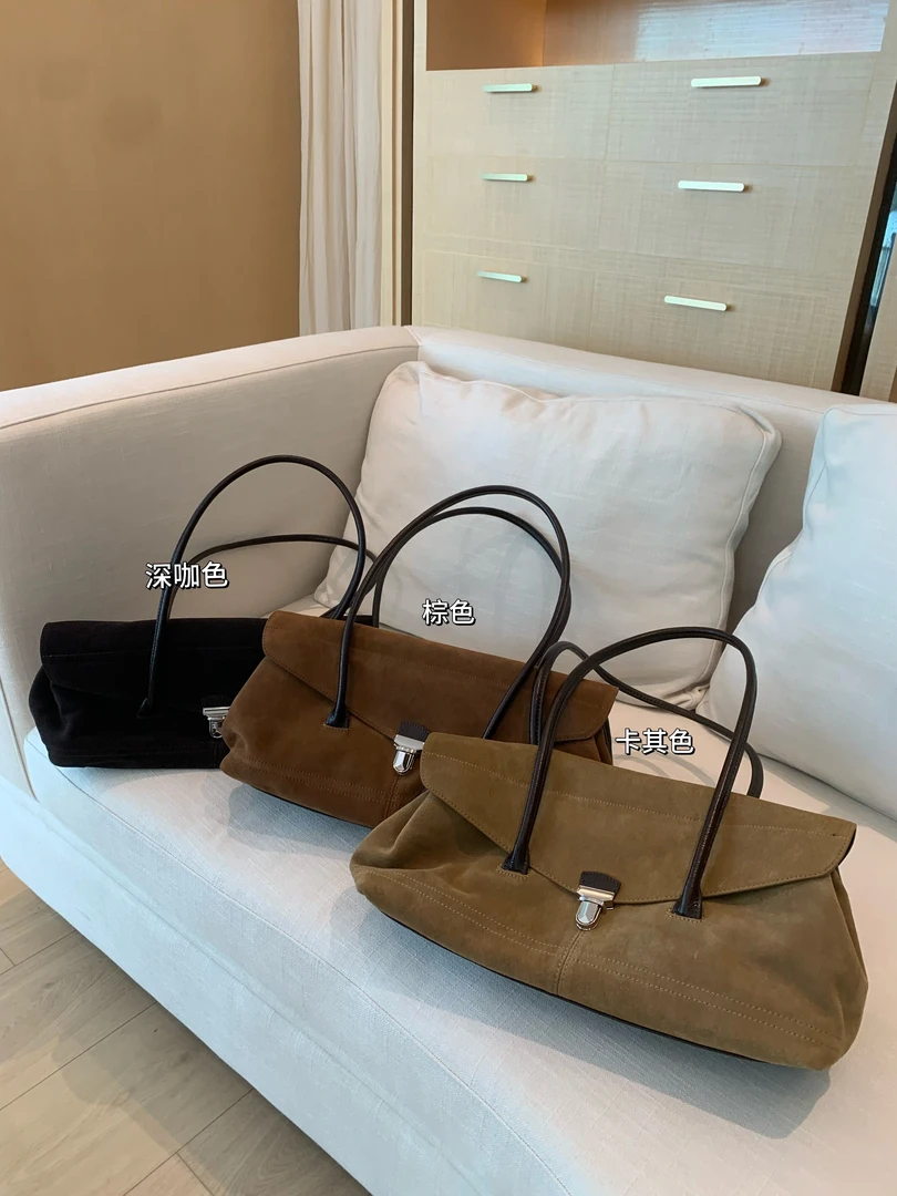 【EIA一尧】2025秋冬复古托特包百搭磨砂真牛皮大容量法棍单肩包女