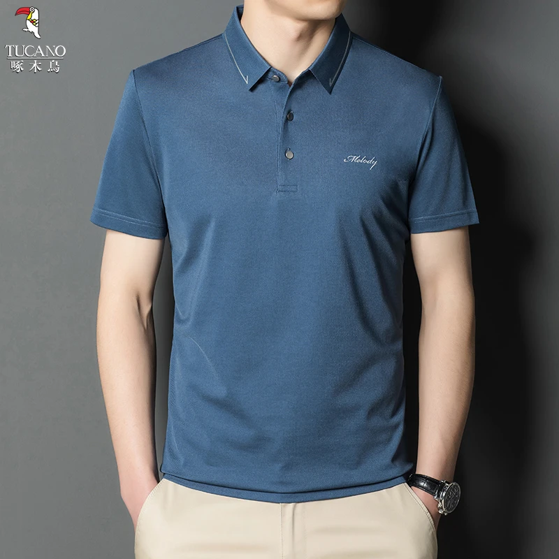 啄木鸟2025年春夏季新品时尚百搭潮流时尚舒适亲肤男士T恤