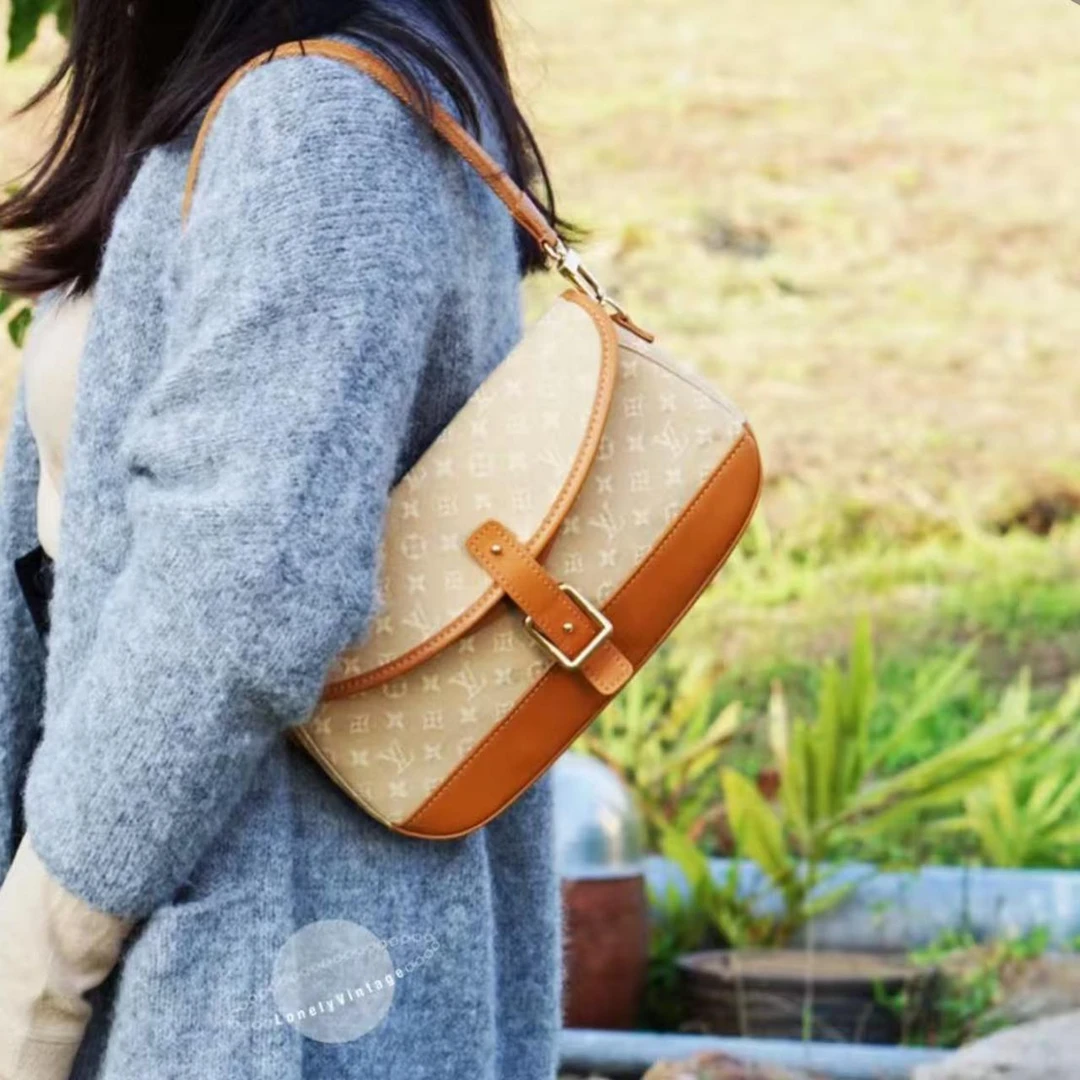 99新 LouisVuitton/路易威登 大吉中古/LV 路易威登姜黄色丹宁老