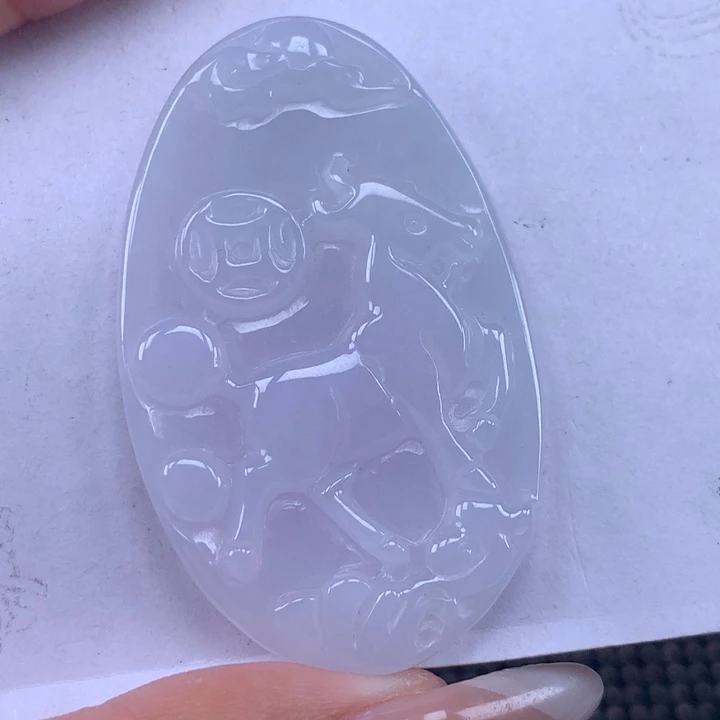 颈饰未镶嵌翡翠羊牌吊坠