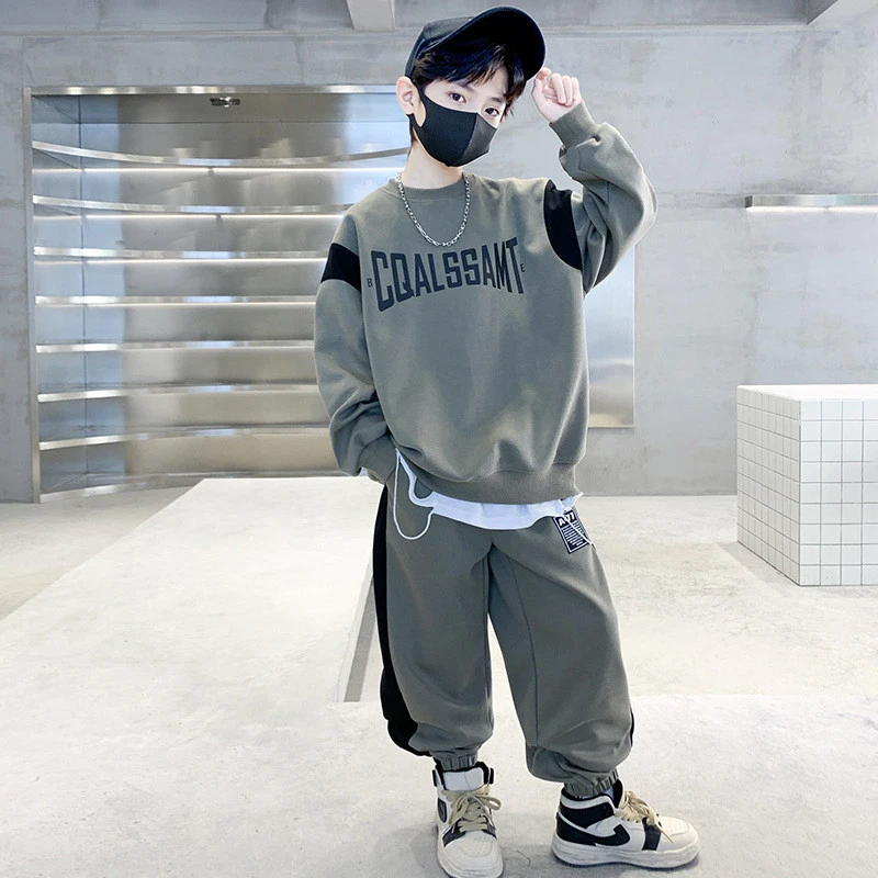 李宁联名娑奈男童套装秋装2025新款春秋季男孩休闲卫衣儿童运动服