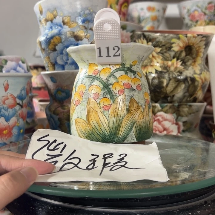 景德镇手绘花盆满38包邮偏远地区除外