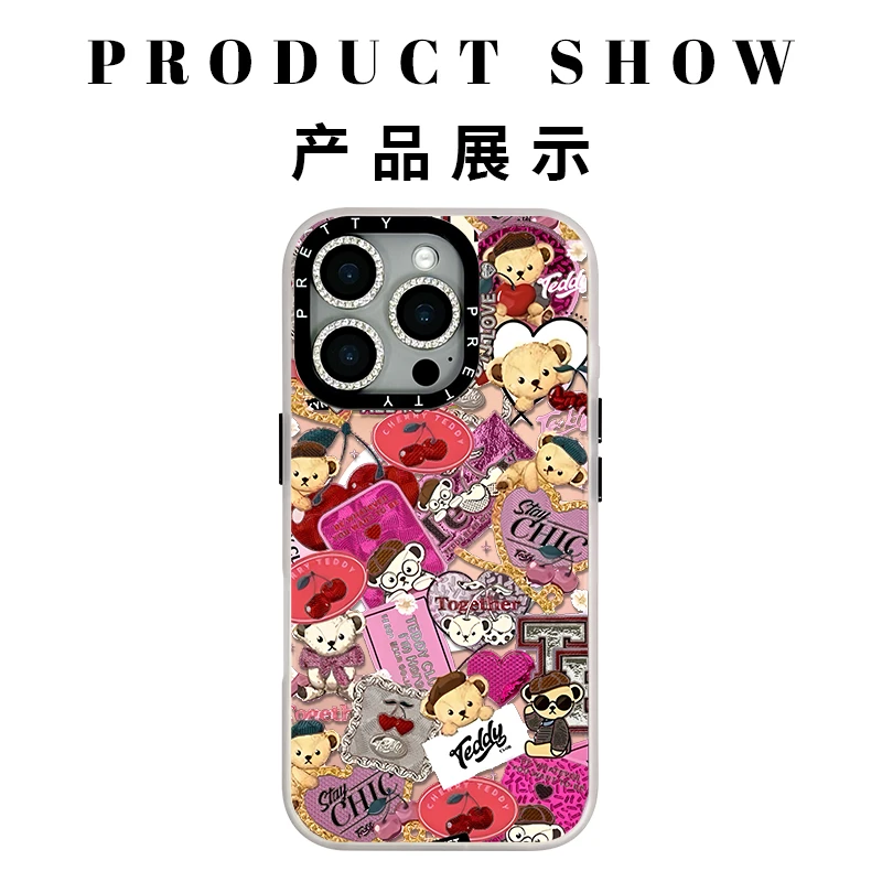 适用苹果iphone16promax新颖鎏金手机壳17/16/15/14小众炫彩潮牌