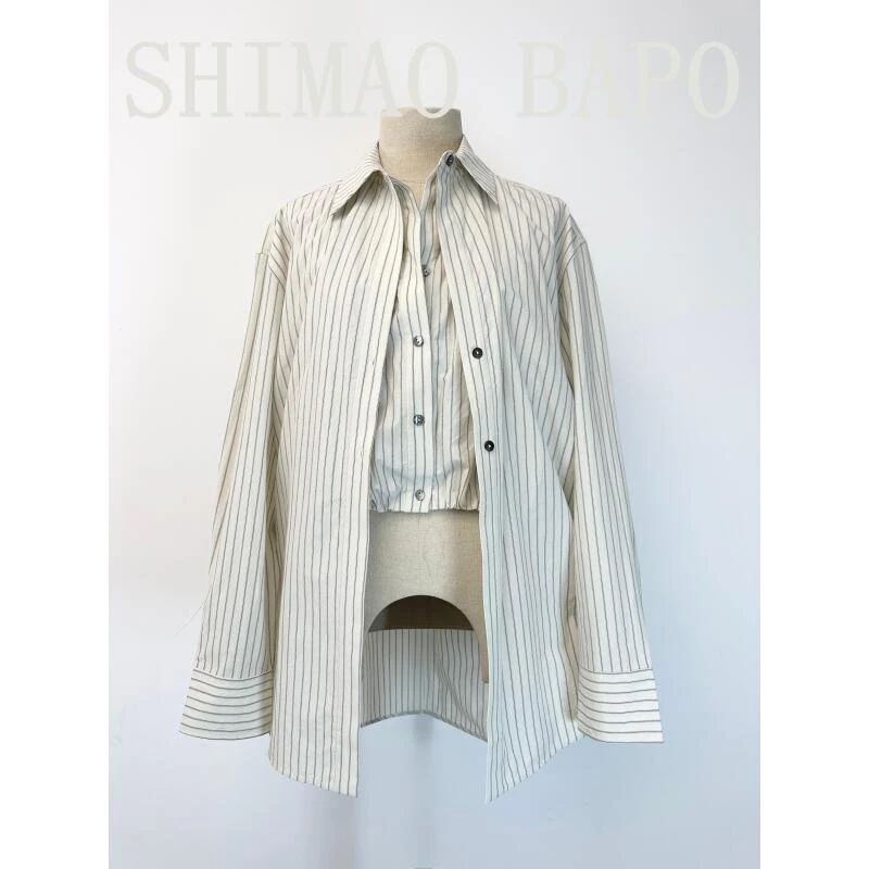 【时髦扒婆选品】假两件休闲衬衫