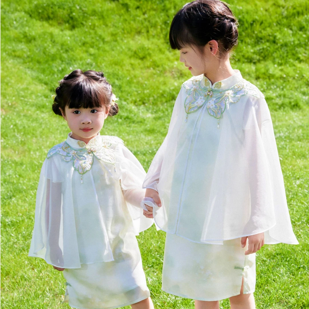 西子问【黎思】女童汉服改良儿童春夏季古风仙气斗篷线下专款