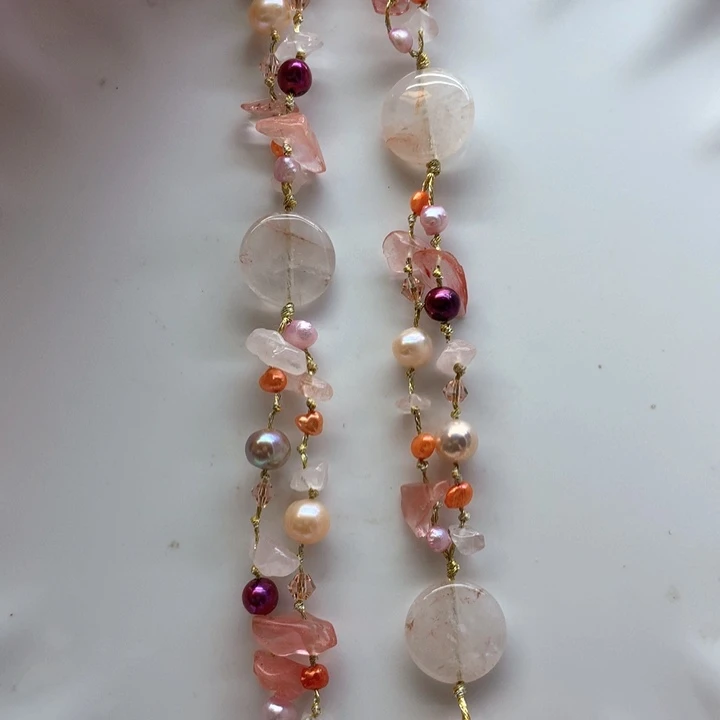 淡水珍珠银S925镶嵌颈饰