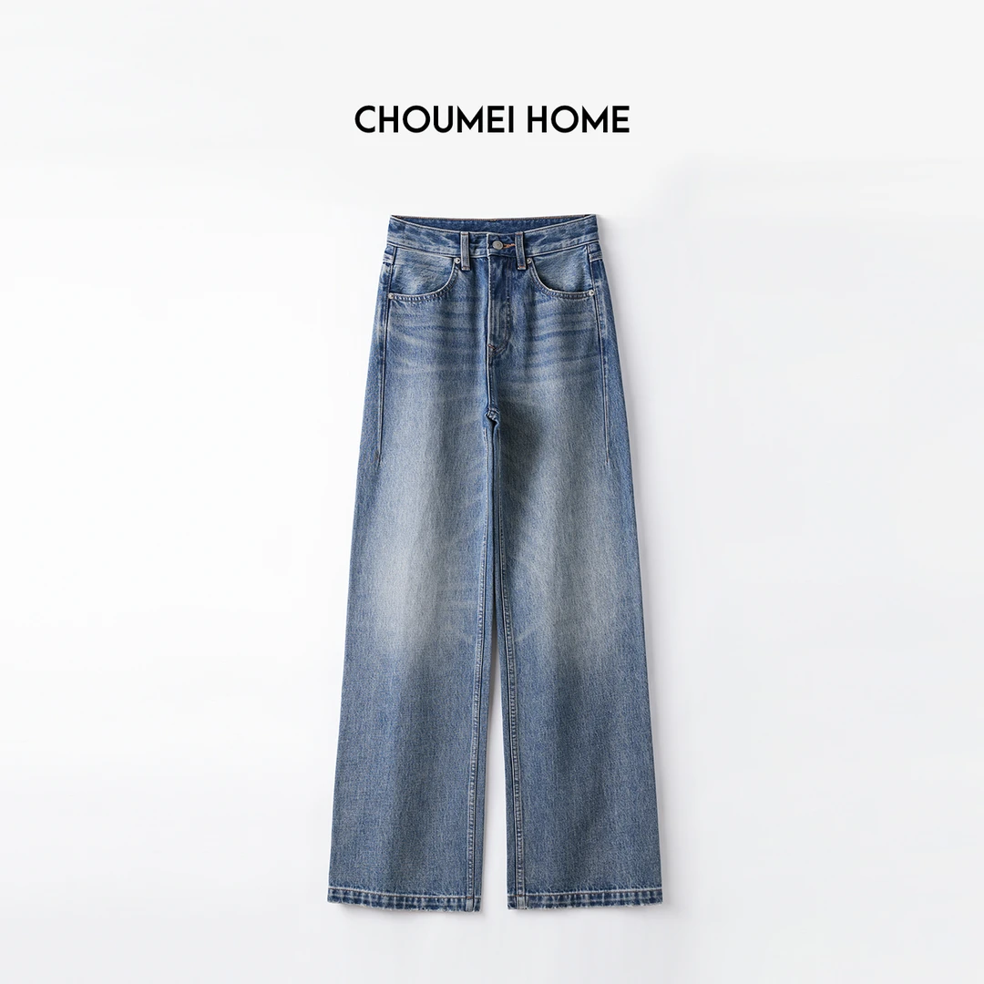 ChoumeiHome2025秋季设计感复古一片式窄版直筒老钱风松弛感女装