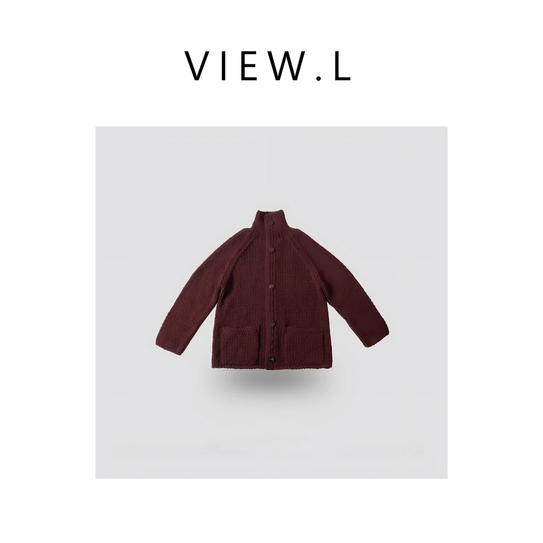 view.l24   100羊毛12股16织重工全手工针织衫外套   W606