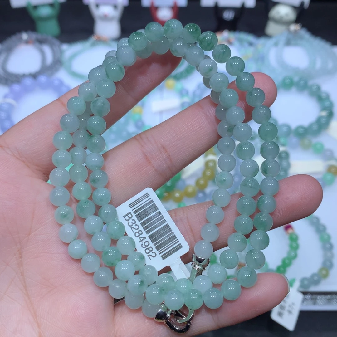 翡翠未镶嵌手串天然