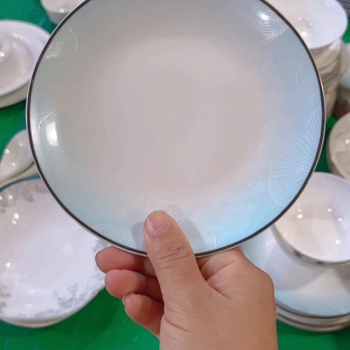 瓷片六寸吐骨碟十个微瑕
