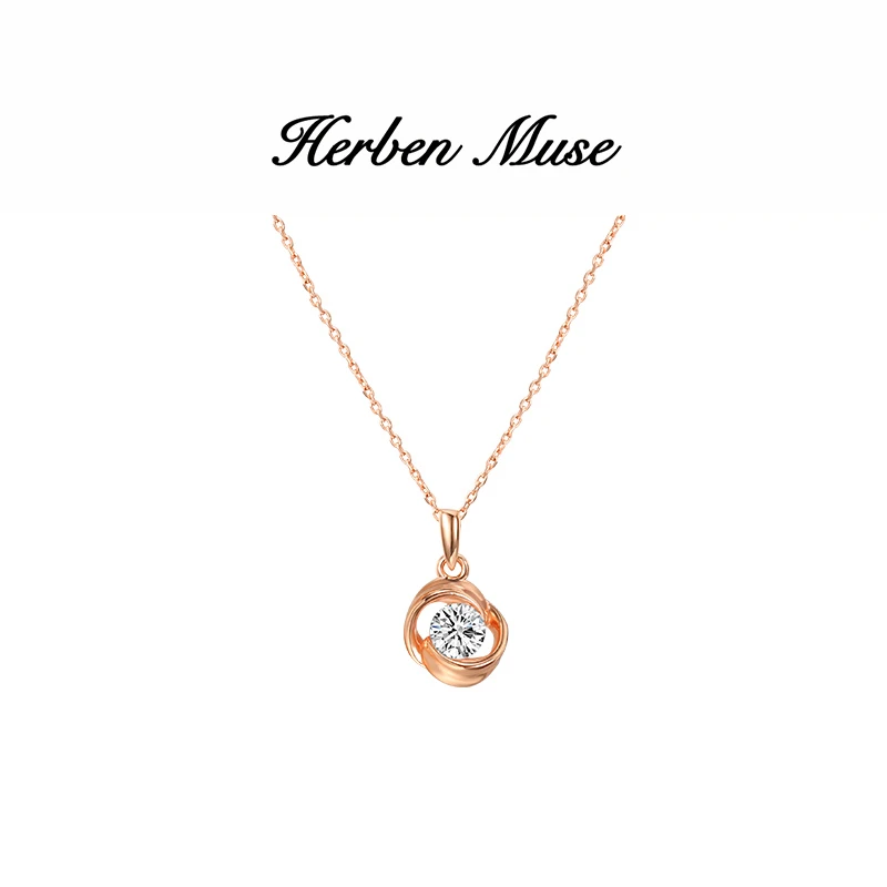 HERBEN MUSE 合金项链 莫比乌斯环轻奢百搭简约单钻项链