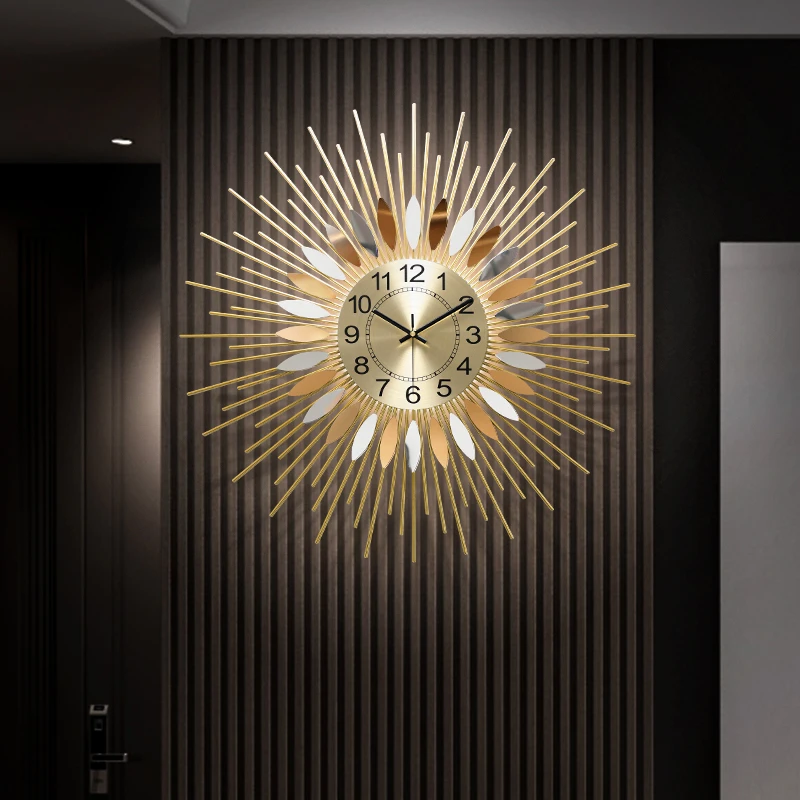 双十一2025新款客厅装饰画挂钟背景墙装饰时钟轻奢高级感现代壁画