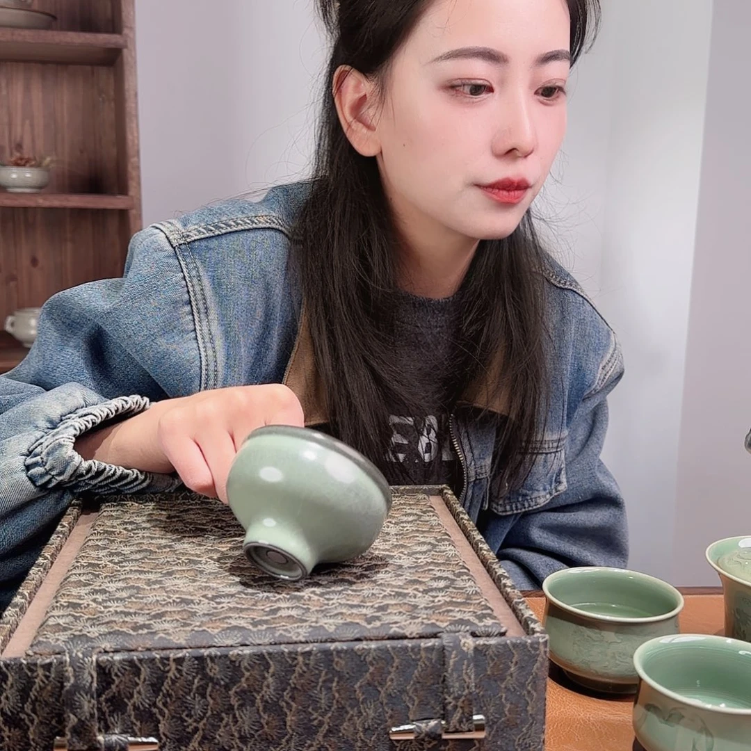 瓷摆件铁胎手工杯111