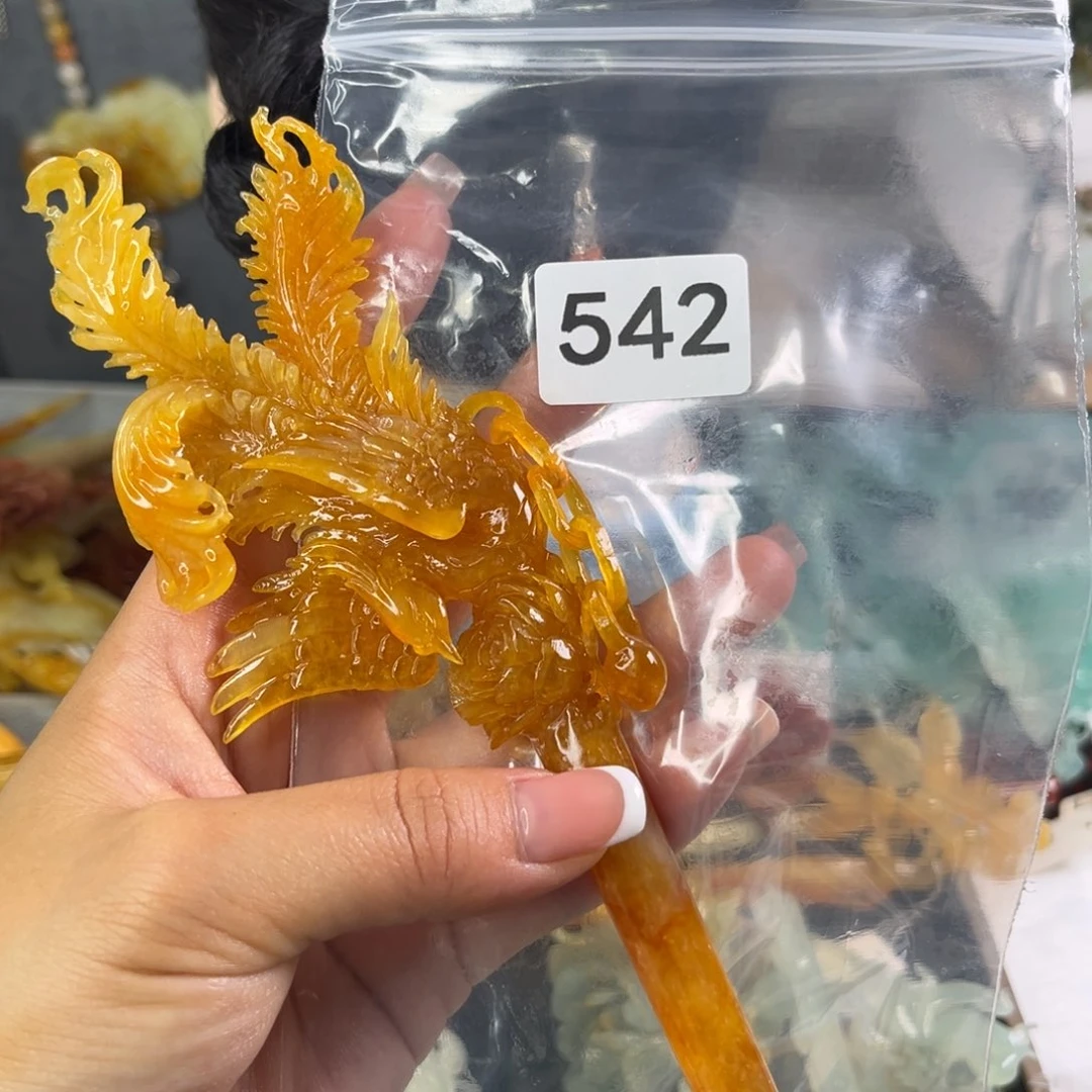 蛇纹石玉未镶嵌发饰小***悠