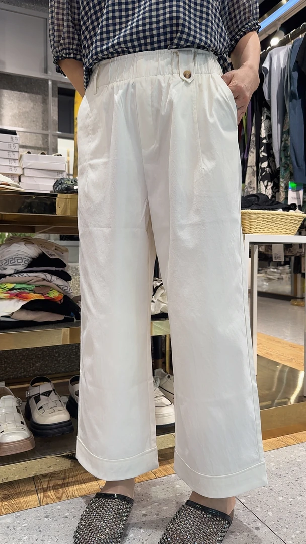 【娅姐专属】夏季新款时尚薄款小直筒花苞裤538