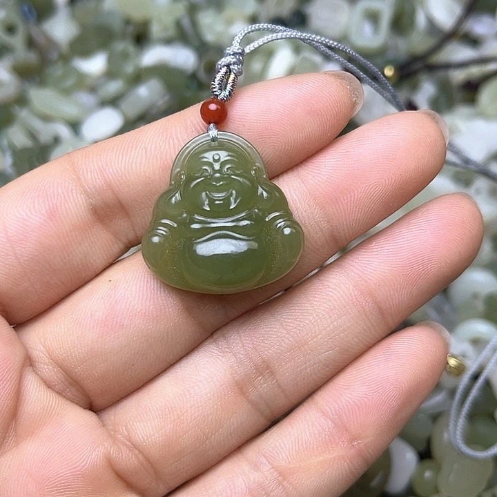 和田玉未镶嵌吊坠(赠链)佛公