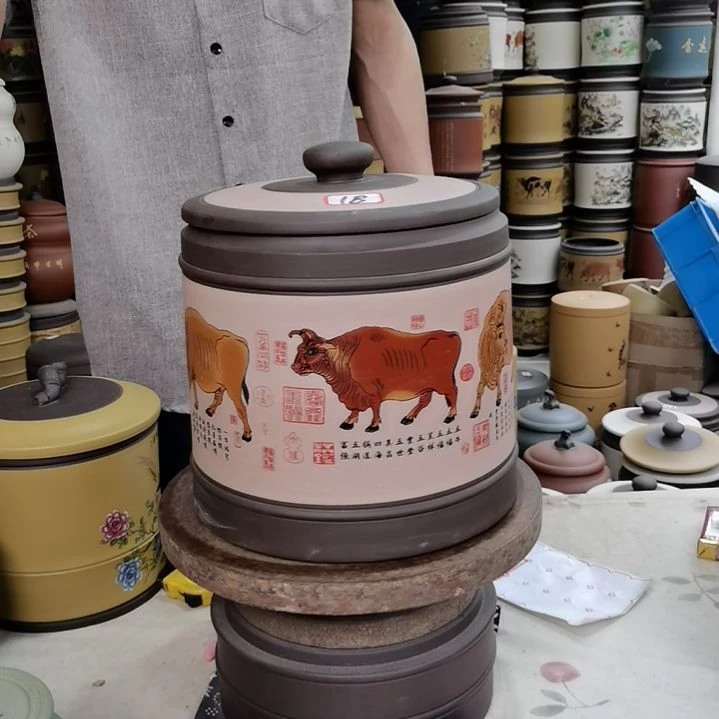 紫砂茶叶罐茶叶罐黑标18