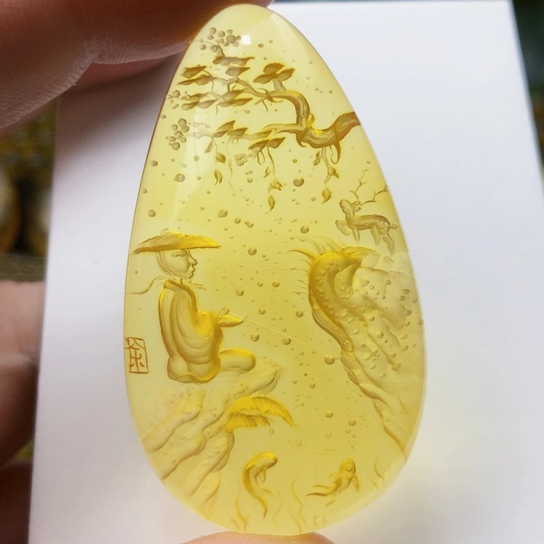 【闪购商品】金珀吊坠(不含链)未镶嵌