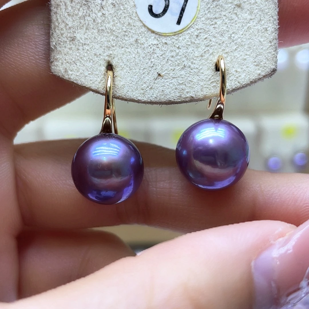 淡水珍珠耳饰银S925镶嵌