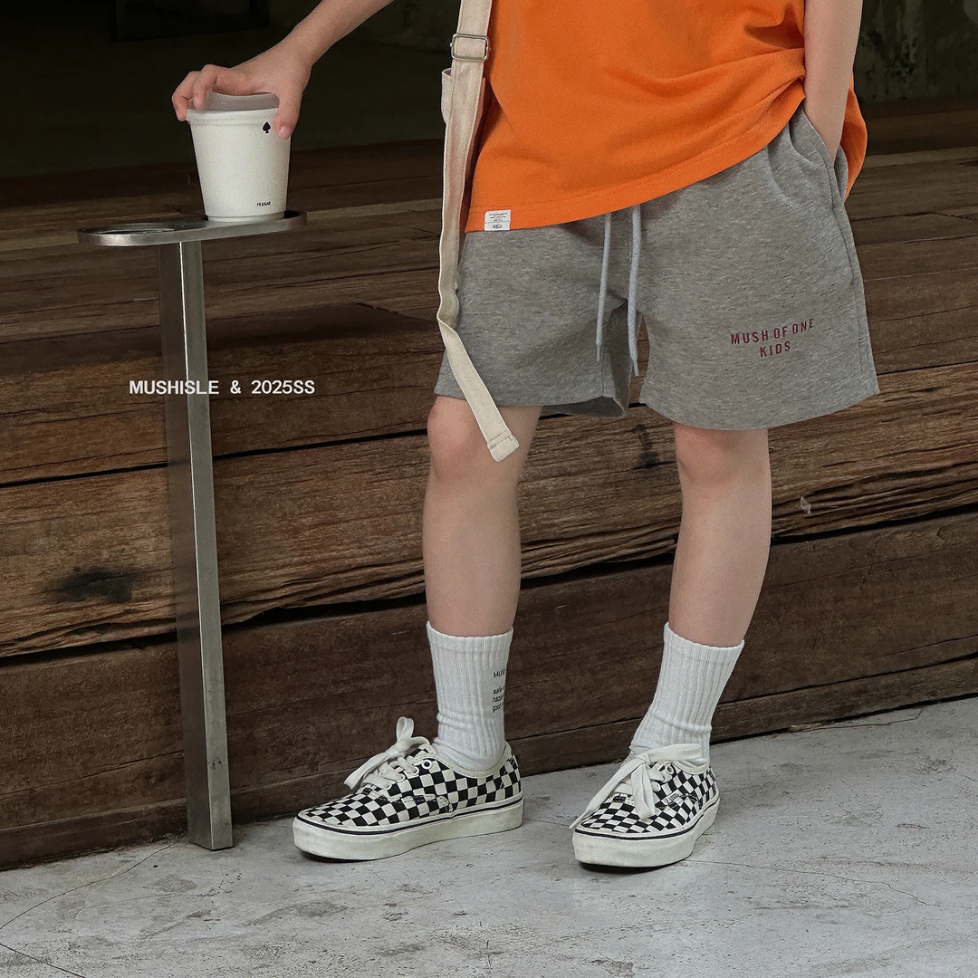 【MUSHISLE】阿又夏季童装儿童男童中大童针织印花复古短裤85270X