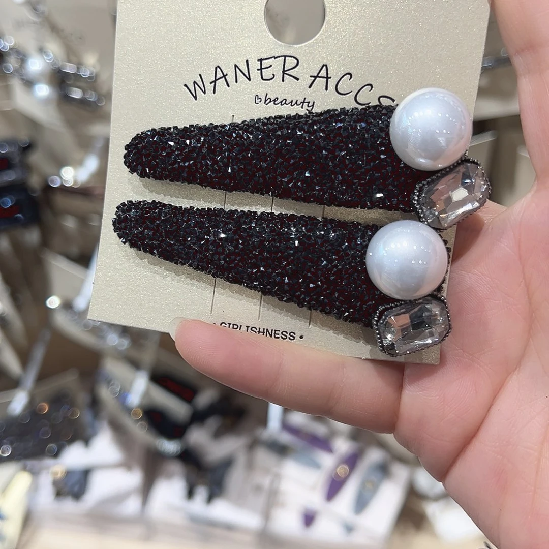 非金属黑色砂糖珍珠掰掰夹