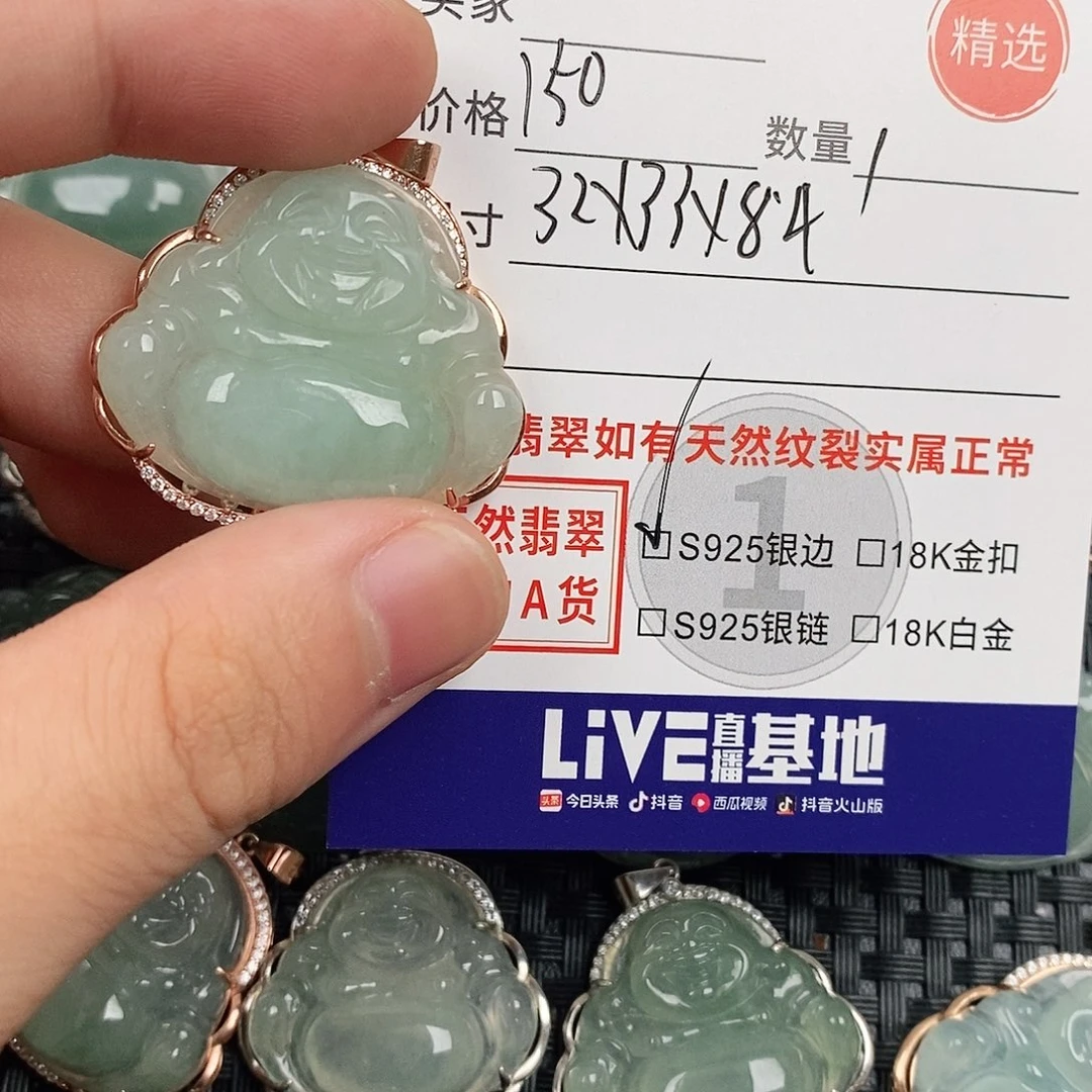 翡翠银S925镶嵌颈饰