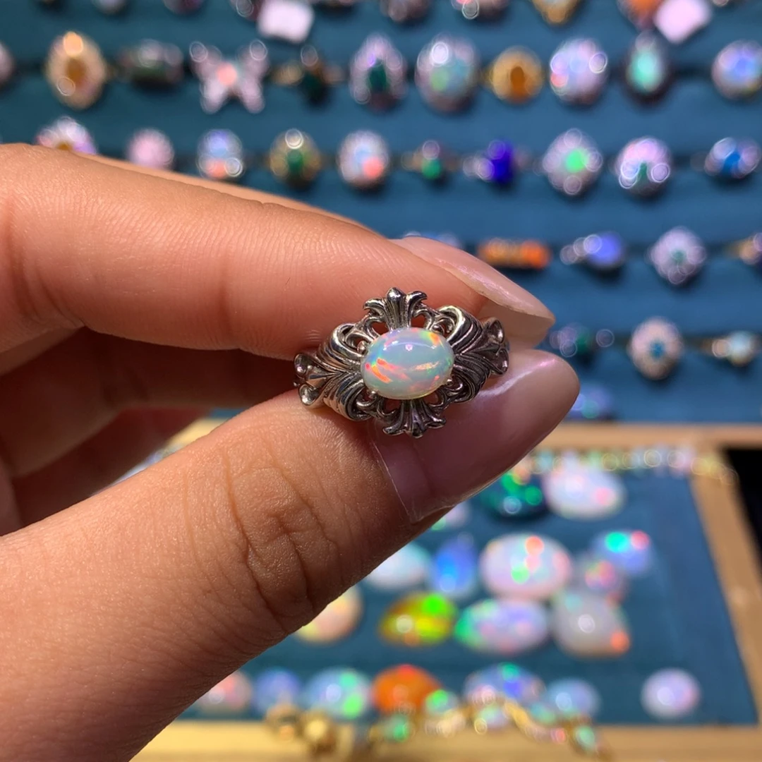 欧泊银S925镶嵌戒指款