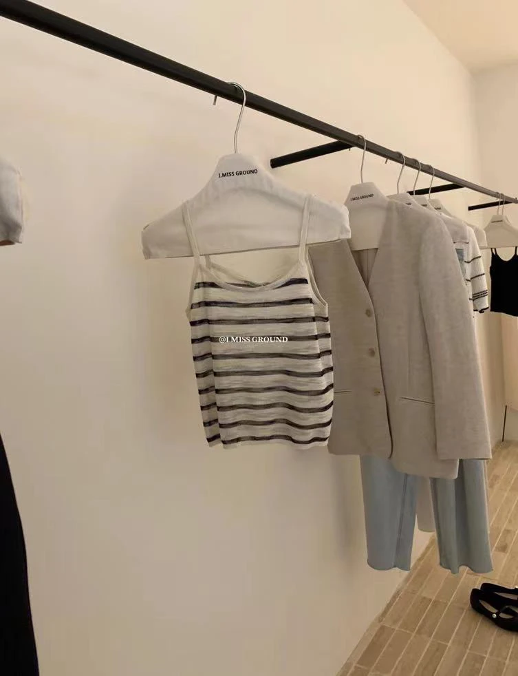 imiss@0773 条纹针织吊带背心显瘦外穿内搭无袖上衣 7-4