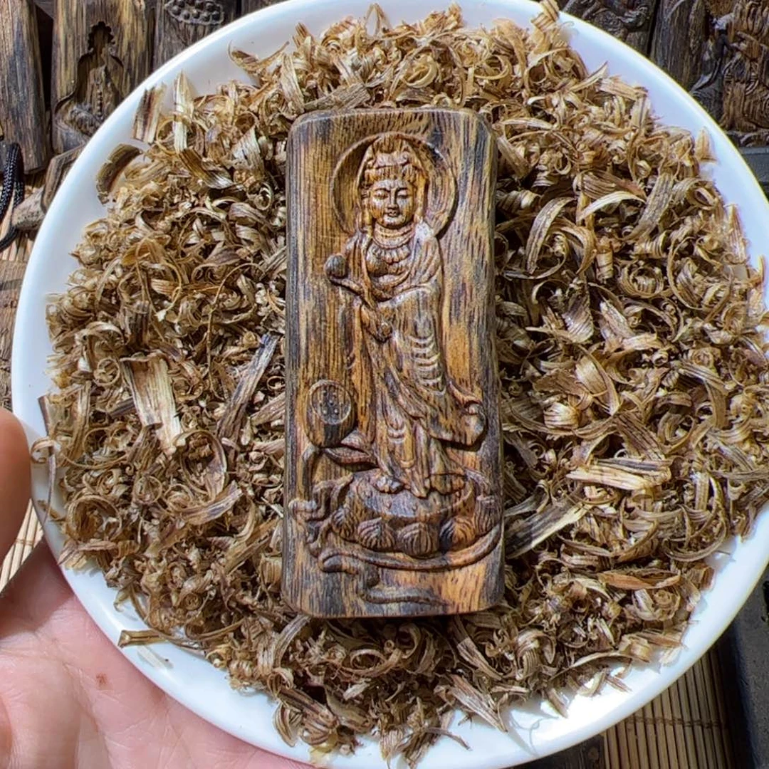 沉香碎屑沉香乌身观音14.5克