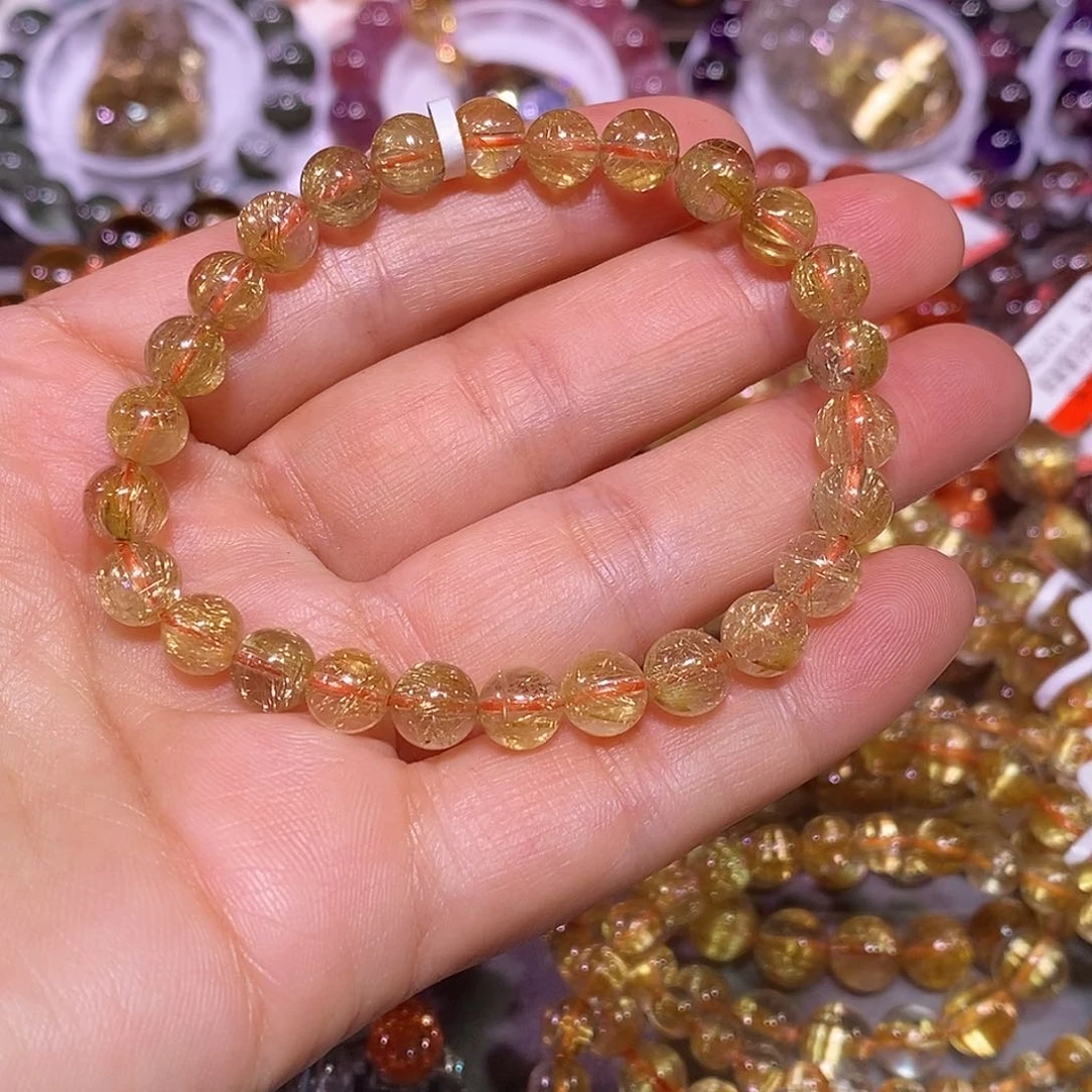 未镶嵌手链水晶金发晶7