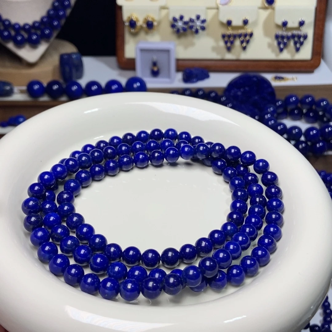 青金石未镶嵌精品7mm+108佛珠