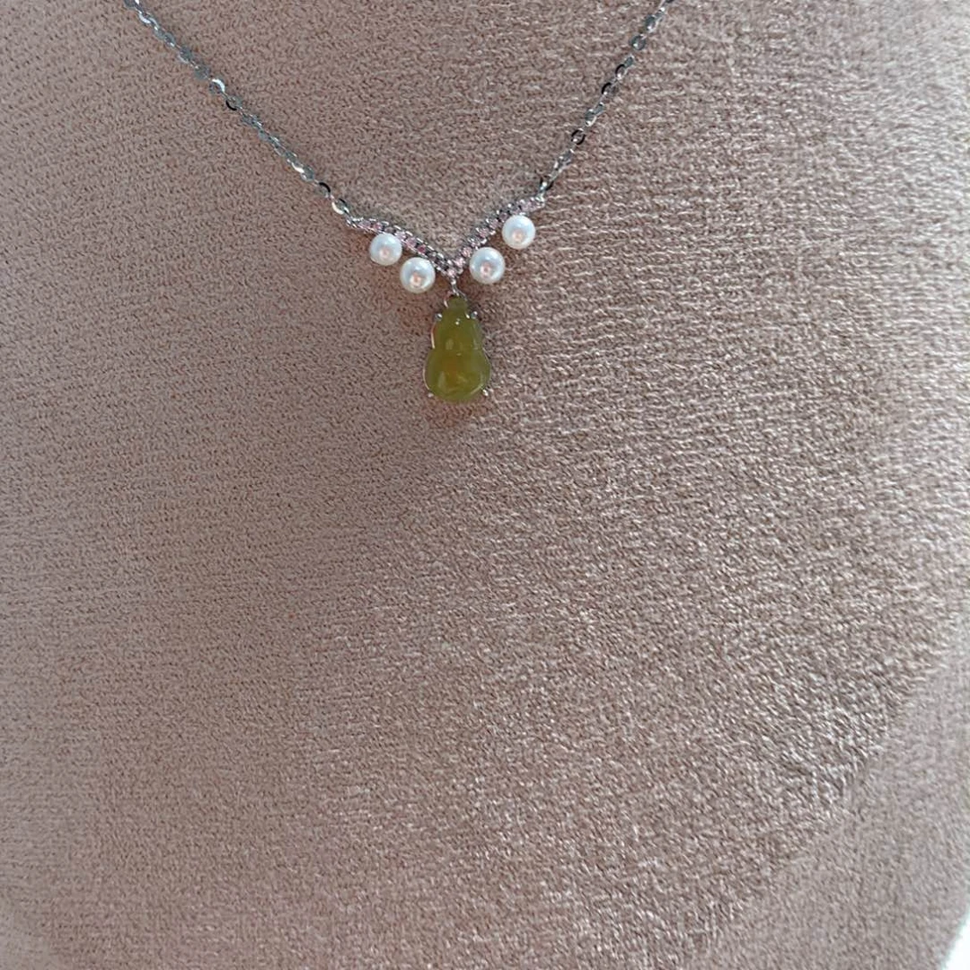 翡翠项链银S925镶嵌1111222222