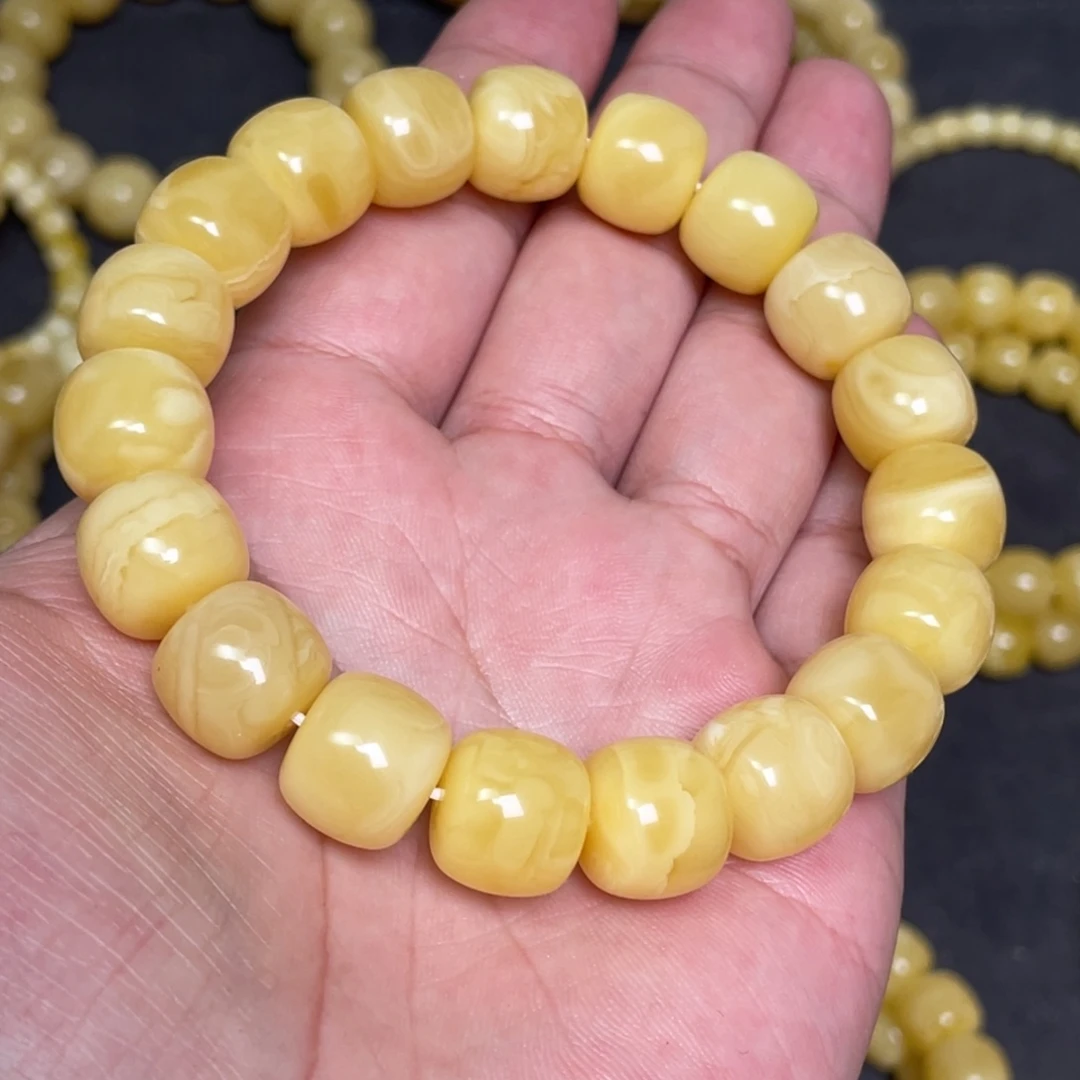 蜜蜡未镶嵌裸石蜜蜡手串13.3mm