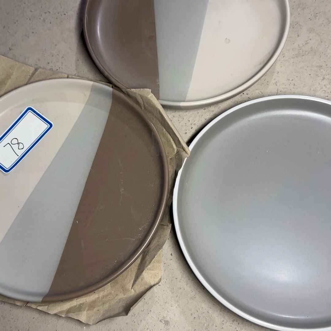 七***七直播特惠八寸浅盘三支装微瑕