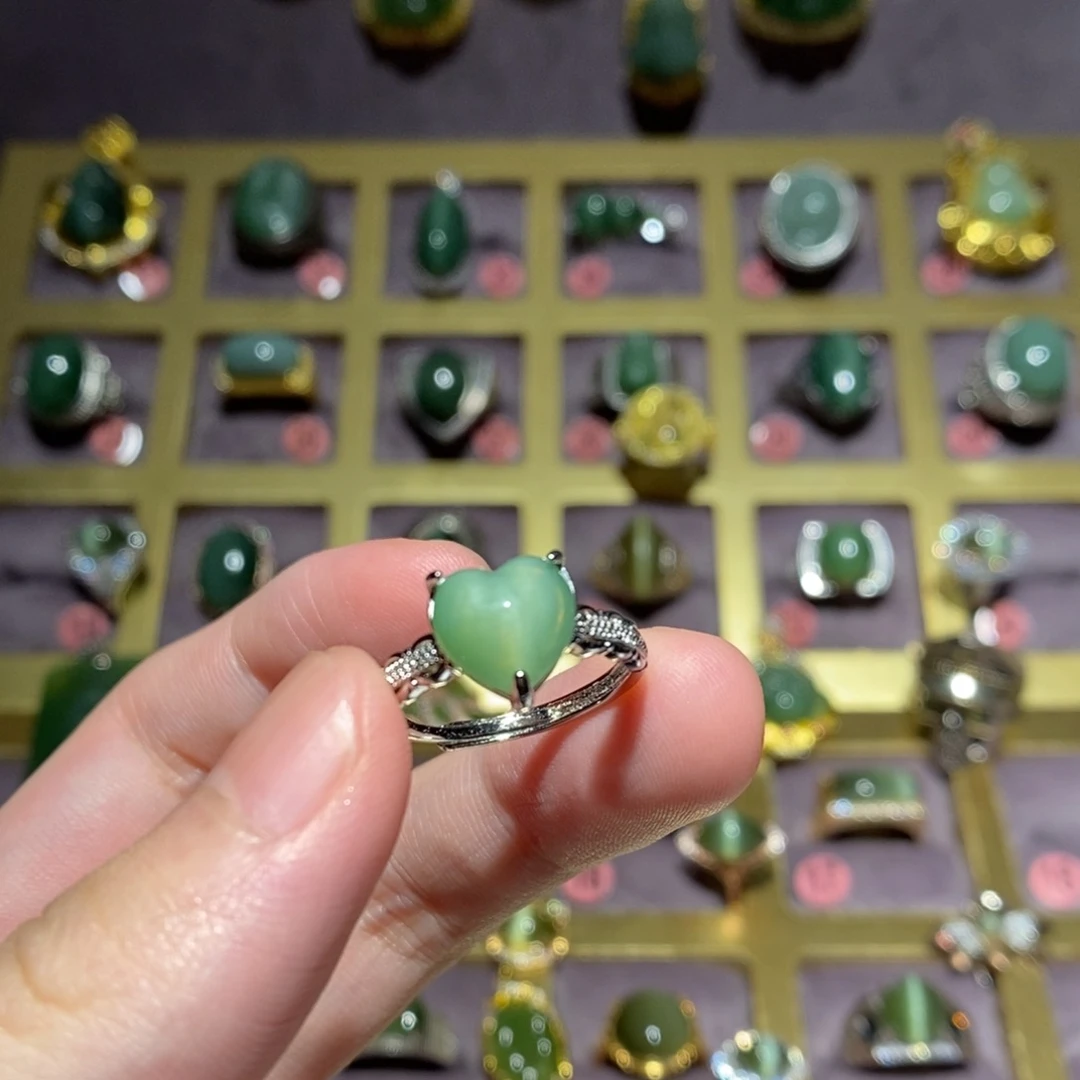 和田玉（碧玉）未镶嵌戒指