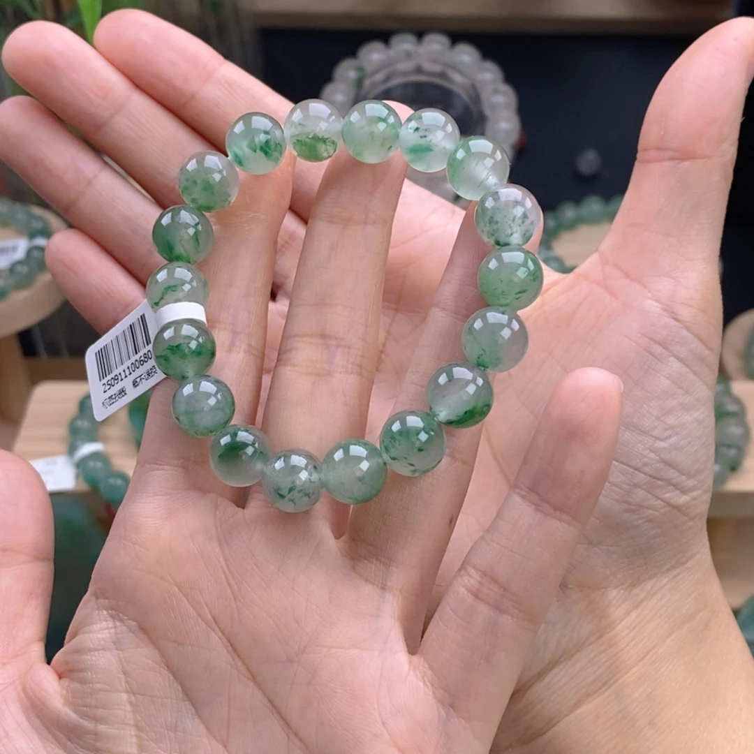 蜡***新石英质玉未镶嵌手链