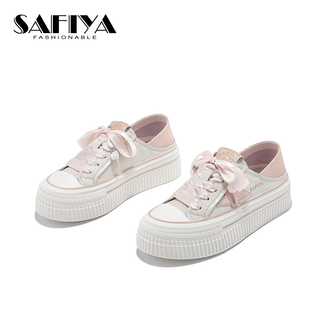 【星途闪烁】索菲娅2025春夏新款百搭厚底增高休闲板鞋SF41111A17