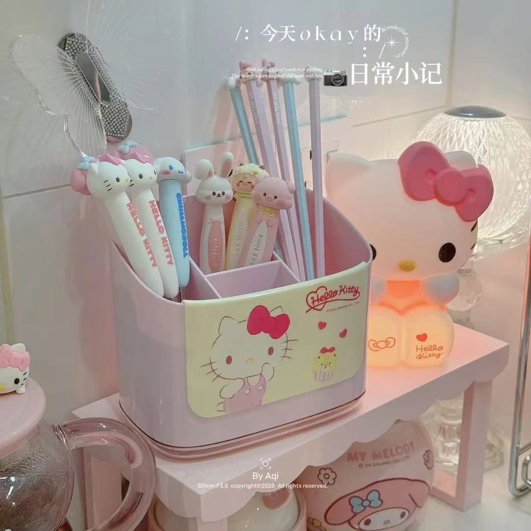 三丽鸥正版高颜值可爱筷子收纳沥水餐具收纳盒