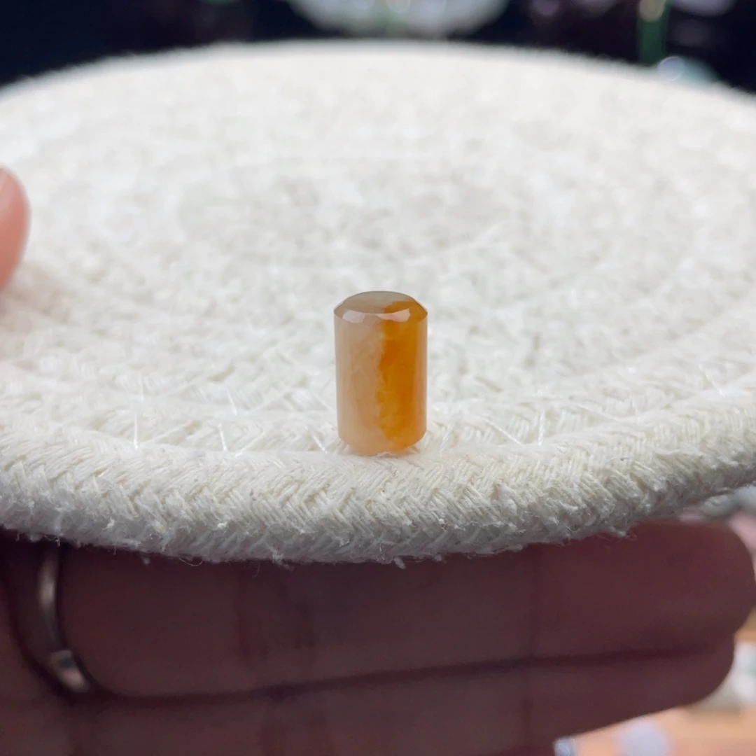 散珠翡翠特色柚子蜜底飘芬达黄桶珠卡6.9-11.4mm
