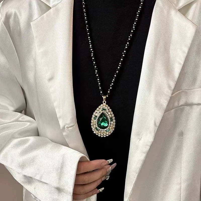 铜合金 精品时尚百搭水滴毛衣链A89