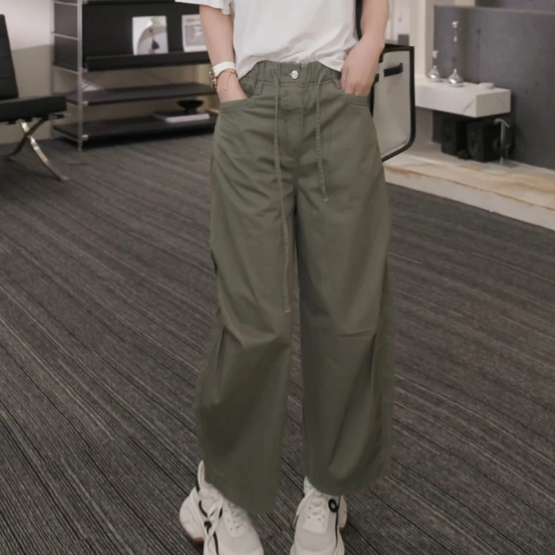 【云端气球裤】2025夏季新款休闲百搭宽松弯刀阔腿裤LK2503378