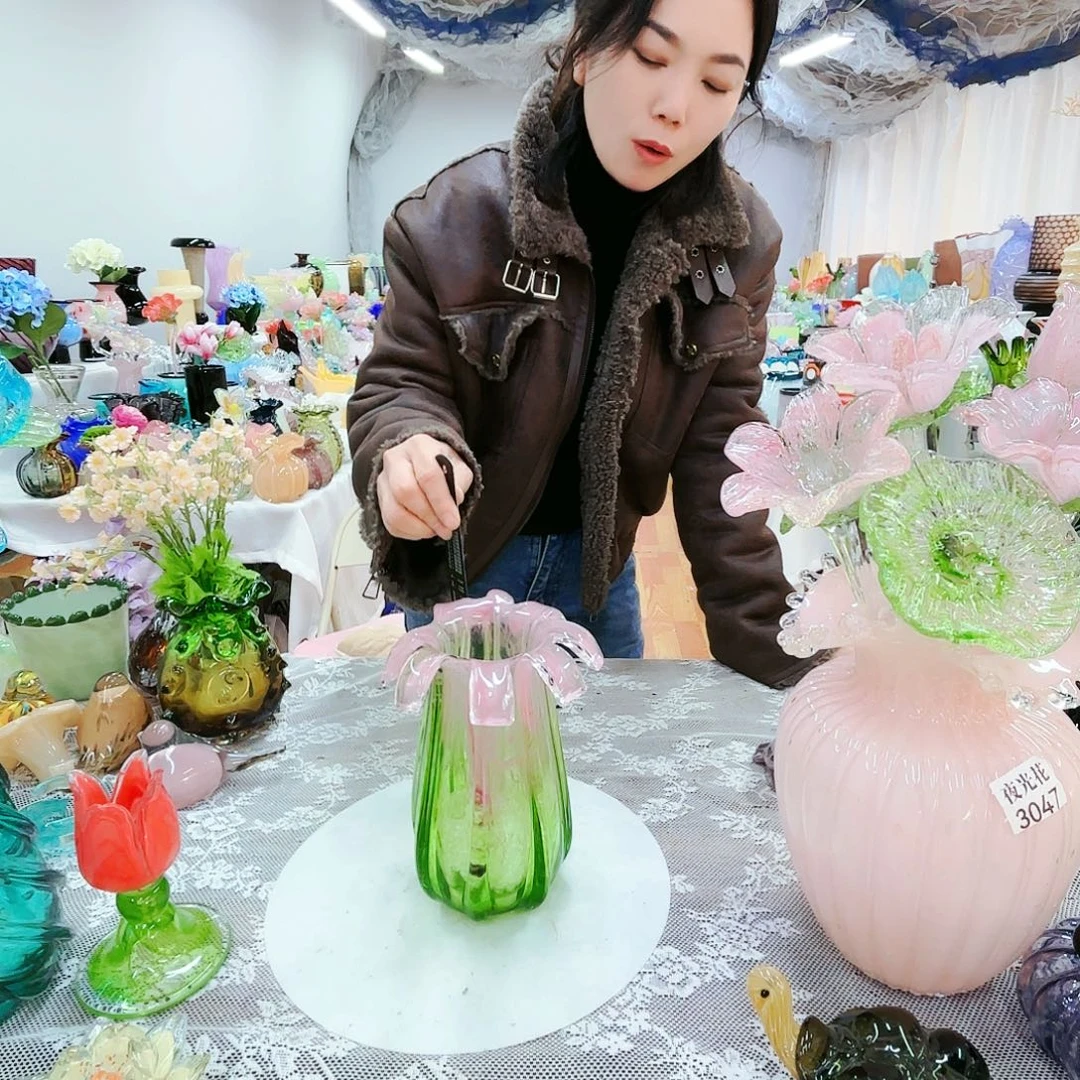 福利不退不换琉璃花瓶艺术品