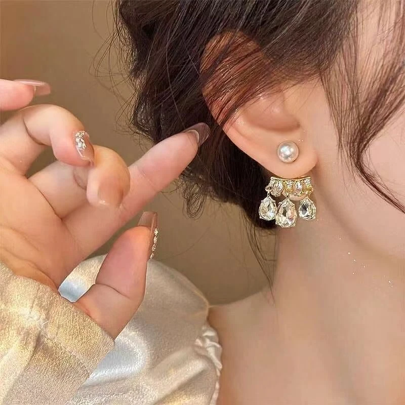 非金属仿珍珠耳饰 【小茹同款】气质显贵耳钉
