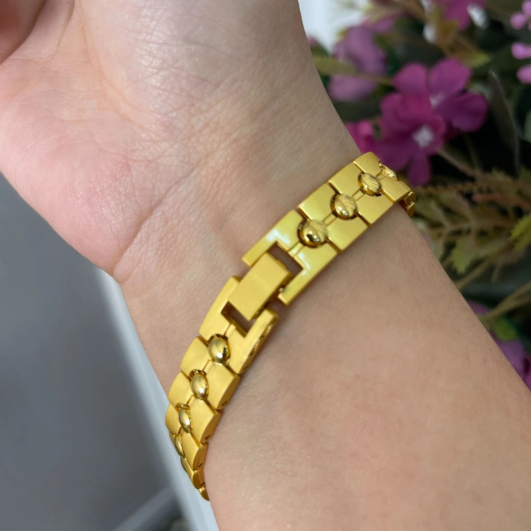 铁合金手镯 （新疆包邮）金色手镯气质欧美潮流