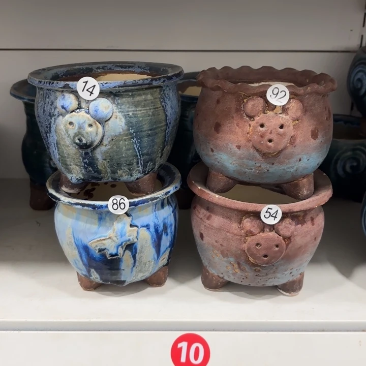 内口9高9左右，特价花盆4个