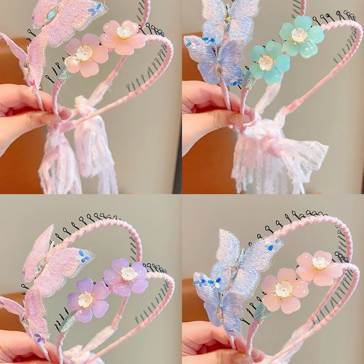 碎发编发神器宝宝发箍丝带小女孩发带头箍飘带森系头饰发卡女